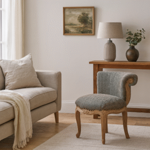 multi tweed studded chair