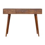 3 Drawer Mixed Chestnut Console Table