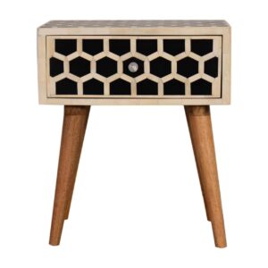 Honeycomb Bone Inlay Bedside