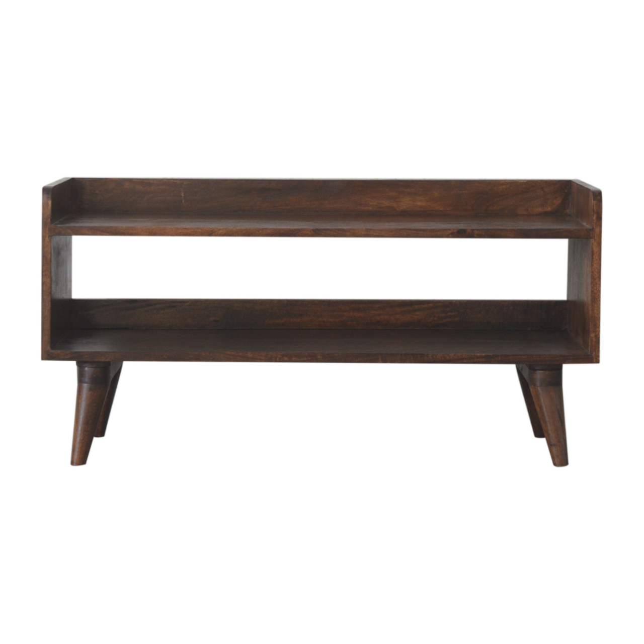 Nordic Storage Bench with Walnut Finish