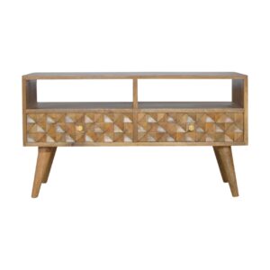Diamond Carved TV Unit