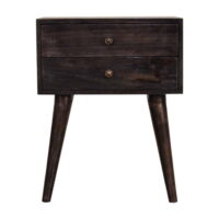 Ash Black Modern Solid Wood Bedside