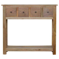 Country Style 4 Drawer Console Table