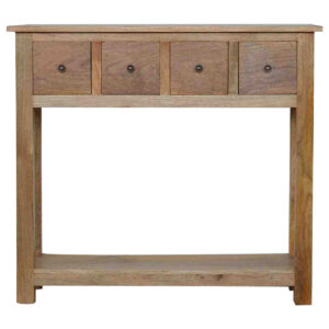 Country Style 4 Drawer Console Table