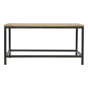 Iron Base Rectangular Coffee Table