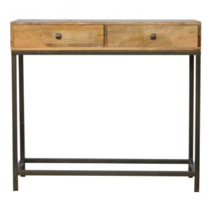 Iron Base Console Table with 2 Drawers