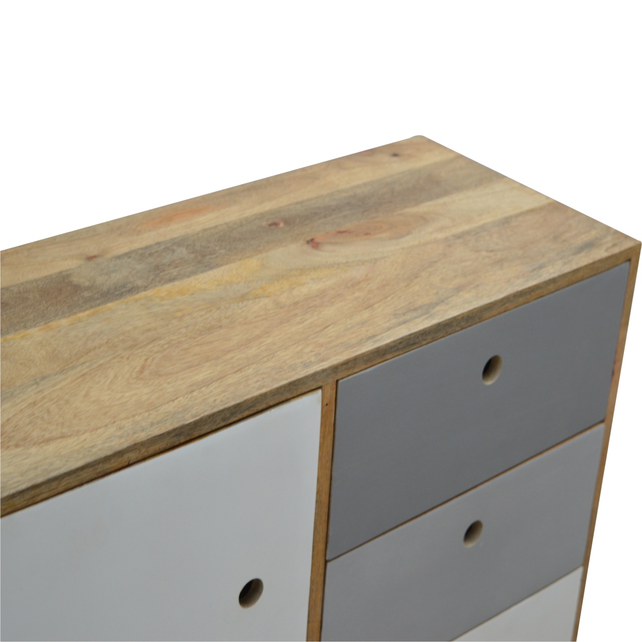 two tone hand painted cabinet