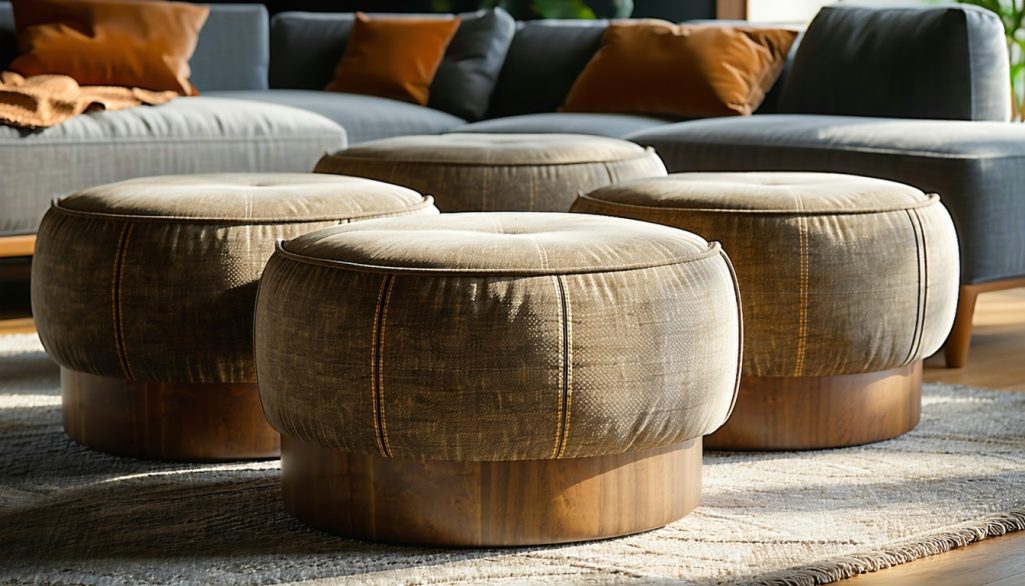 upholstered ottomans