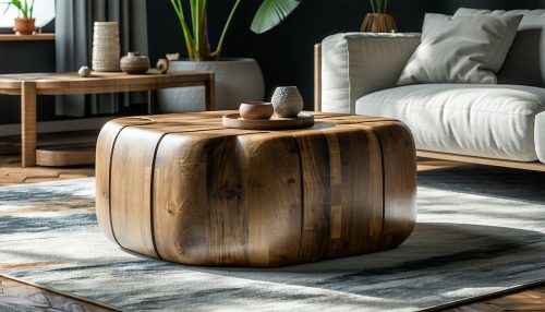 modern wooden ottomans